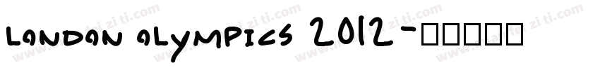 london olympics 2012字体转换